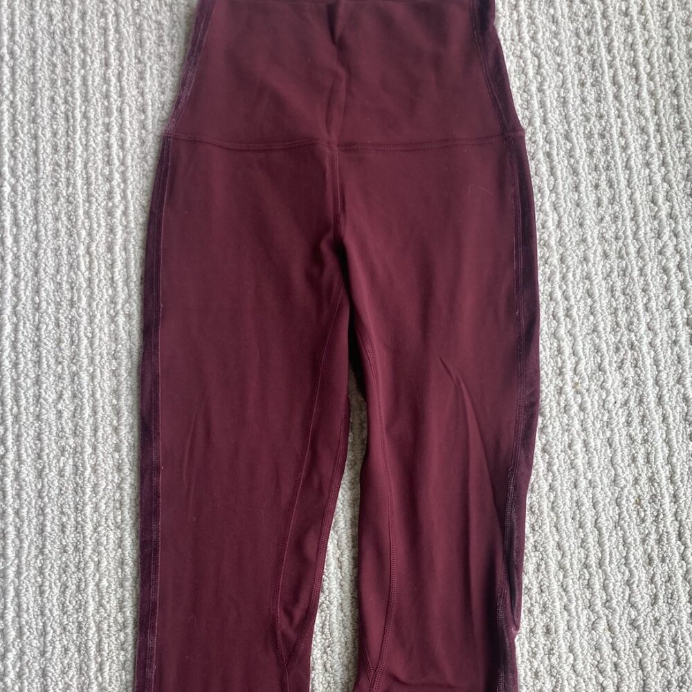 Maroon Lululemon Capri Leggings